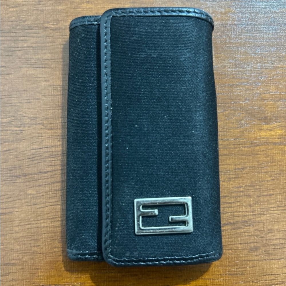 Fendi Black Key & Card Holder
